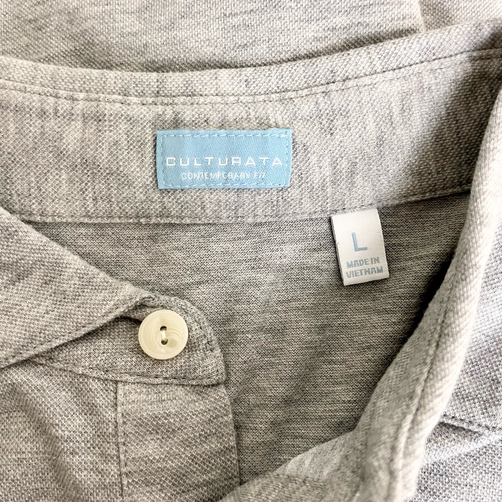 Gray Polo Shirt by Culturata